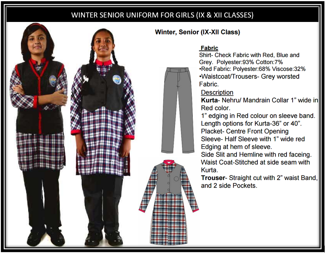 KV winter uniform for Class 2 KV Winter uniform for Class 11