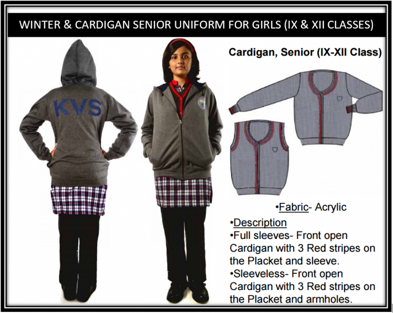 KV winter uniform for Class 2 KV Winter uniform for Class 11