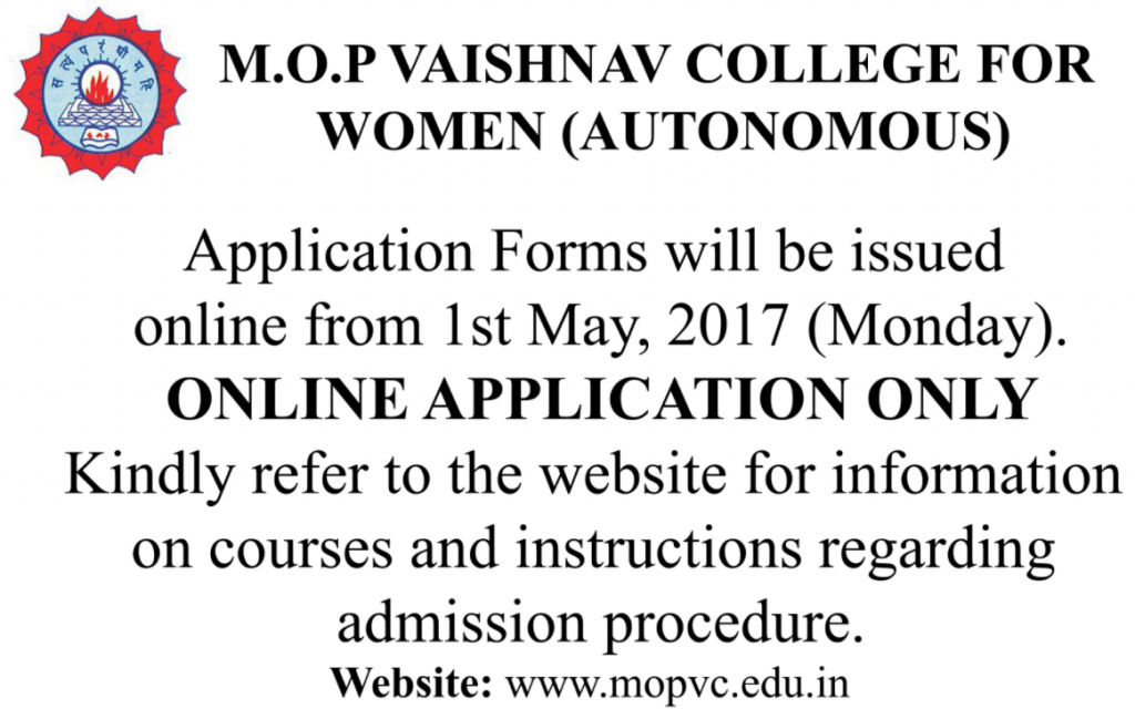 Vaishnav College Application Form Download 2017