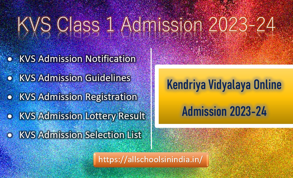 KV School Class 1 Online Admission 202324 KVS Class 1 Admission Form