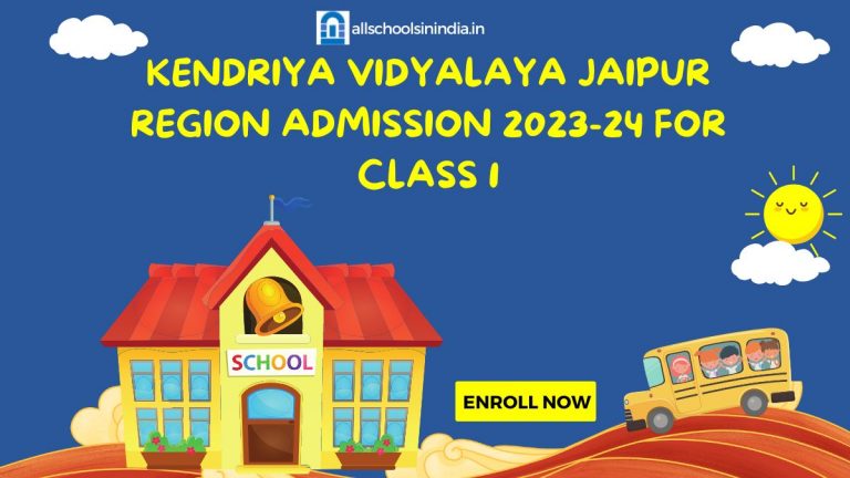 KV Jaipur Region Class 1 Admission 2023-24