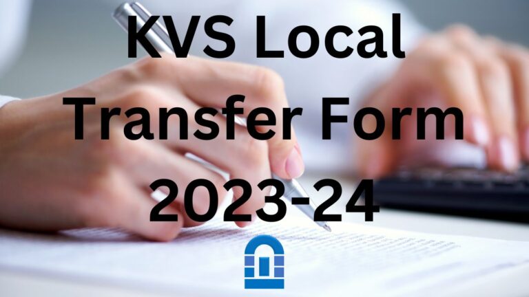 KVS Local Transfer Form 2023-2024